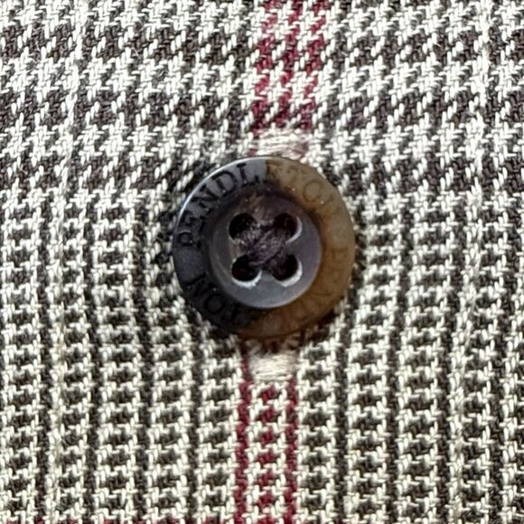 Pendleton Canterbury Cloth Shirt Plaid Button Down Merino Wool Blend Men's Large - Picture 12 of 16